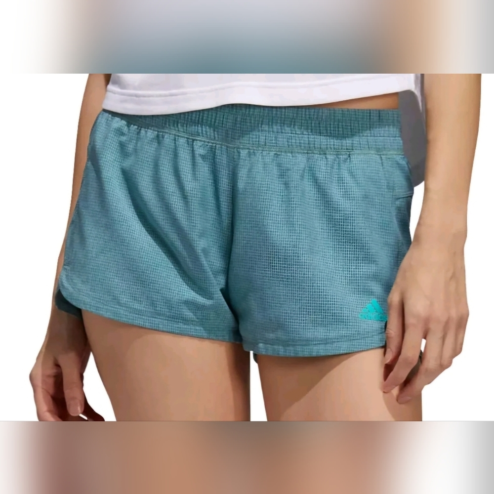 New Adidas Pacer Belted Woven Printed Running Training Shorts HK7568 Size:M